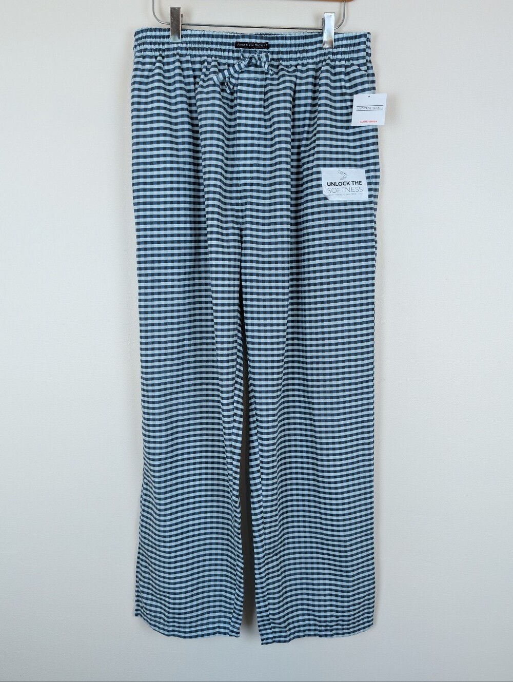 Andrew Scott Lightweight Check Plaid Sleep Pants - NWT